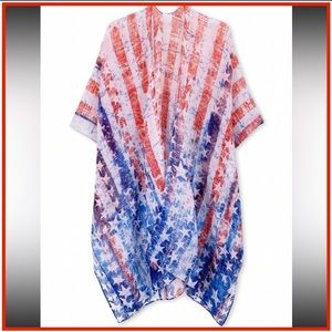🇺🇸 Stars & Stripes American Flag Kimono Cover Up